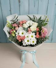 Букет цветов из:  Розы, Лизиантусы и Хризантемы #REPLACE_PRED# Чернышевский