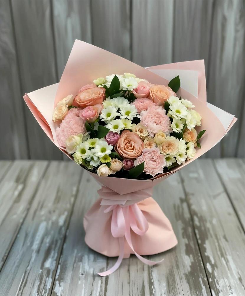 Букет цветов из: Гвоздики, Розы и Хризантемы в Чернышевский