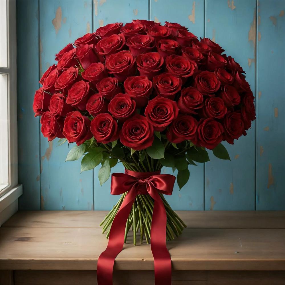 Букет Красные розы Блэк Меджик в Чернышевский