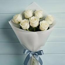 Букет 7 Белых роз Эдлесс Лав в Чернышевский