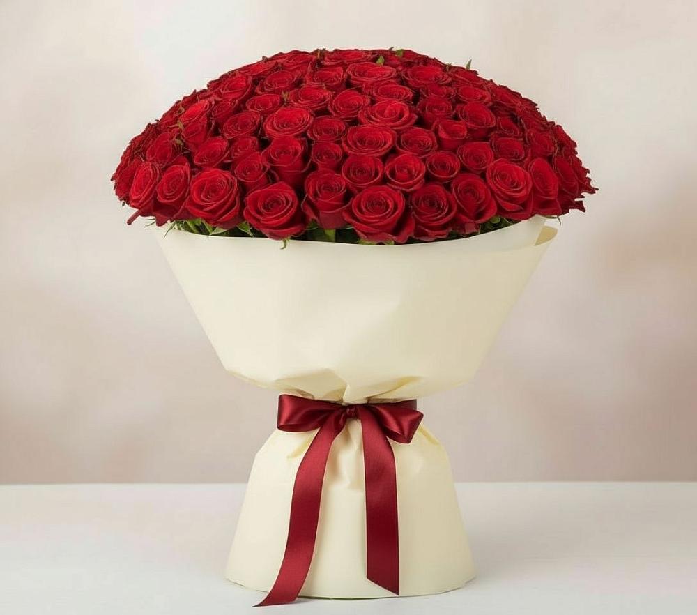 Букет 101 Красная роза Милано в Чернышевский