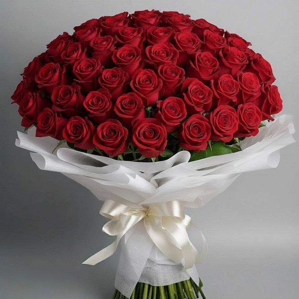 Букет 101 Красная роза Блэк Мэджик в Чернышевский