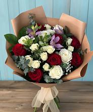 Букет цветов из:  Розы и Альстромерии в Чернышевский