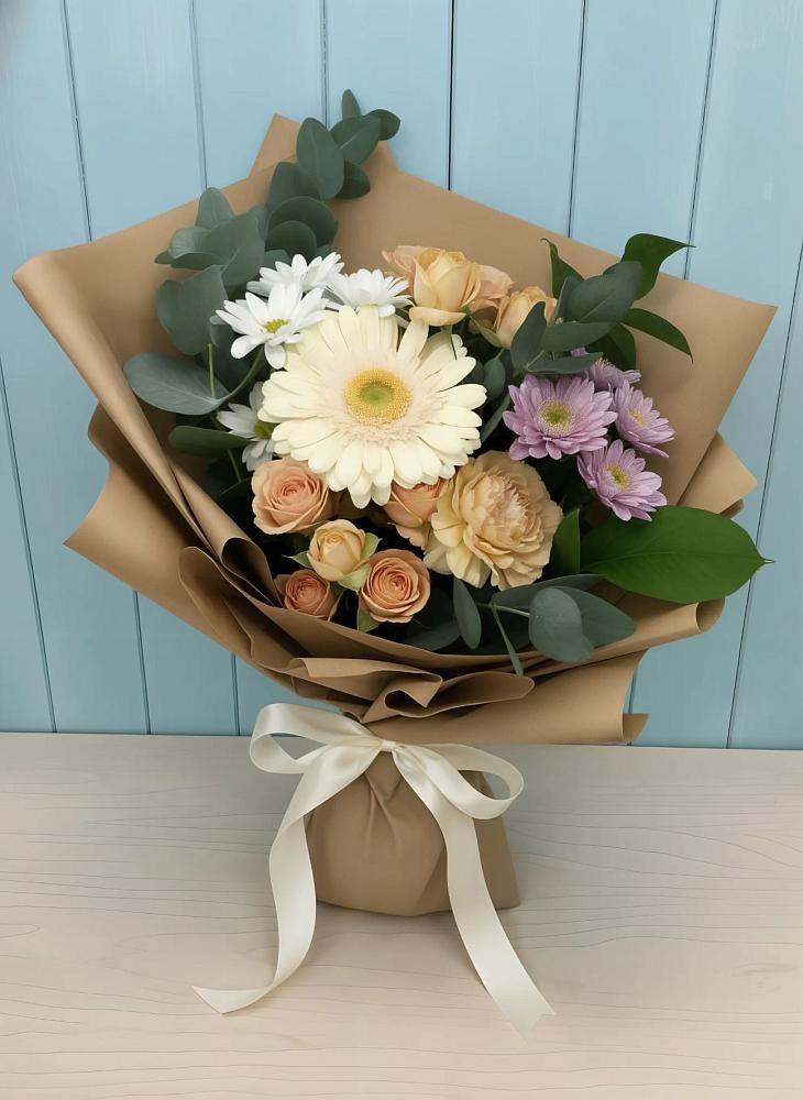 Букет цветов из: Герберы и Хризантемы в Чернышевский