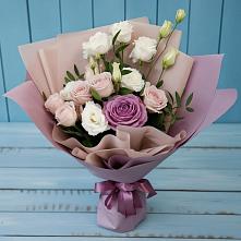 Букет цветов из:  Розы и Лизиантусы в Чернышевский