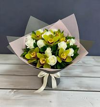 Букет цветов из:  Орхидеи и Розы в Чернышевский