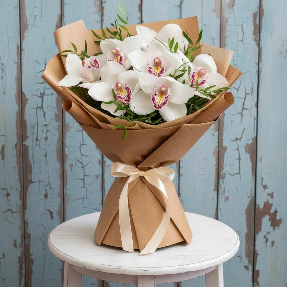 Букет цветов из: Орхидеи и Розы в Чернышевский