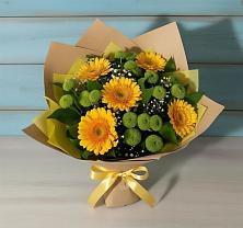 Букет цветов из:  Герберы и Хризантемы в Чернышевский