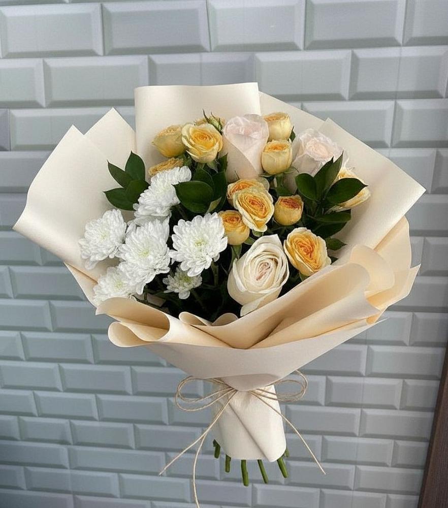 Букет цветов из: Розы и Хризантемы в Чернышевский