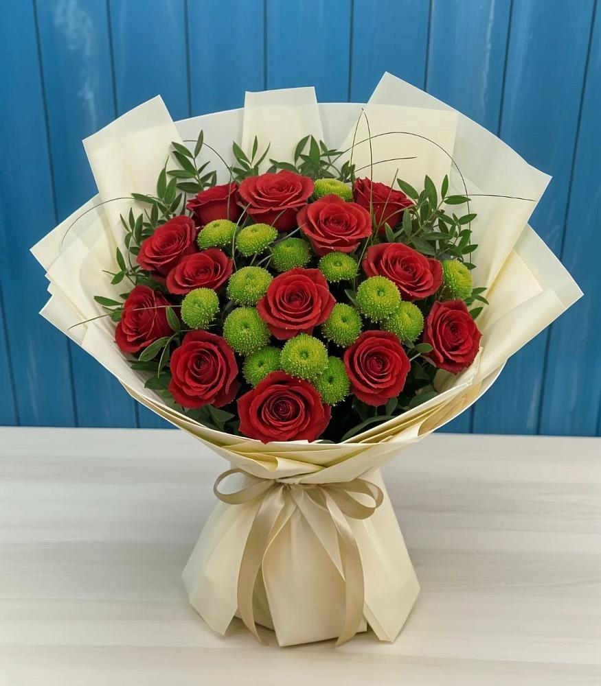 Букет цветов из: Розы и Хризантемы в Чернышевский