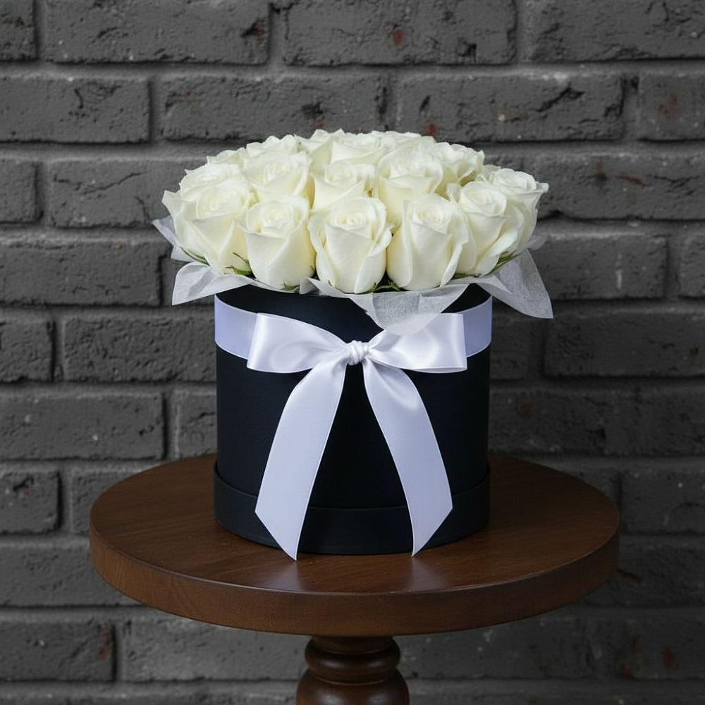 Цветочная композиция из Розы в шляпной коробке в Чернышевский